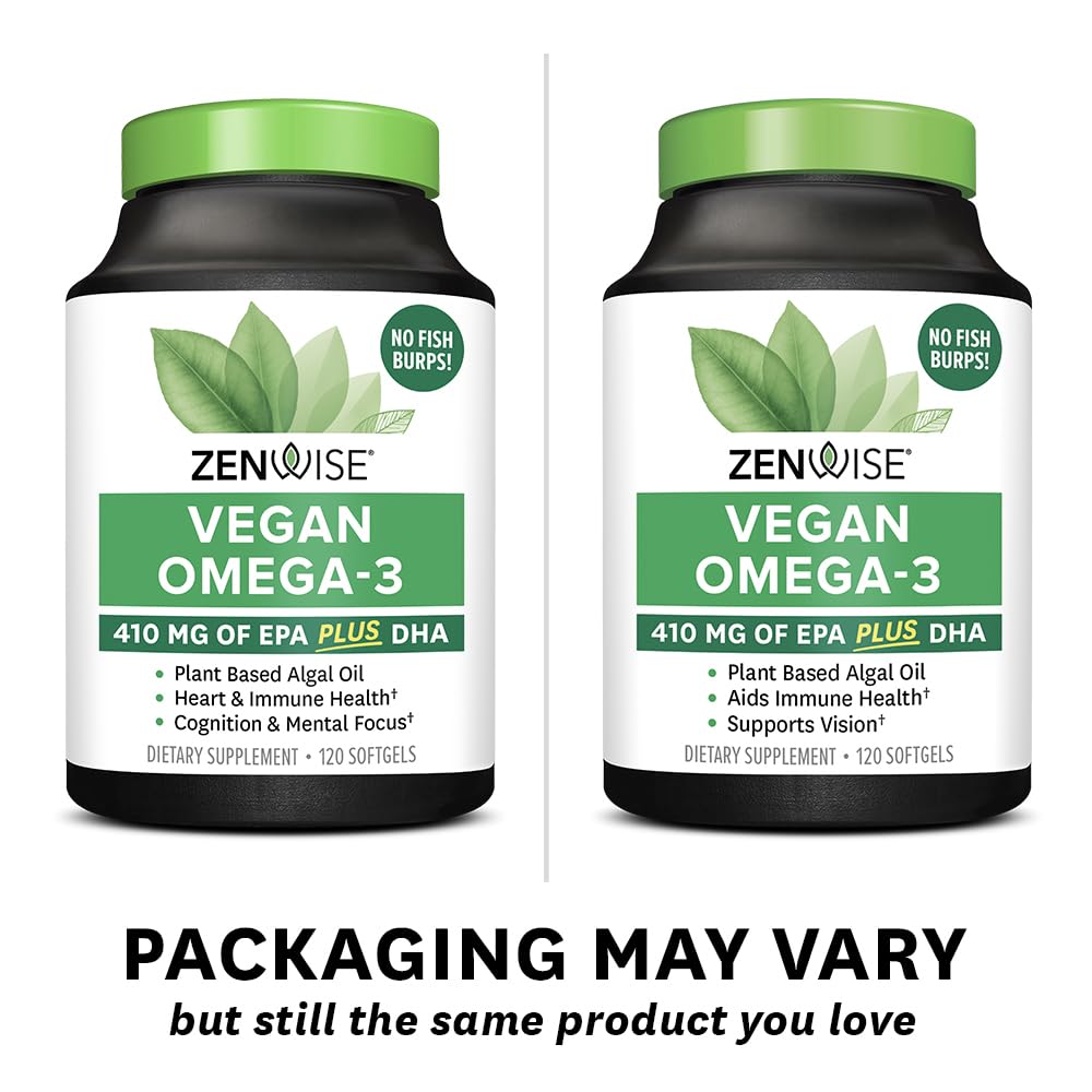 Zenwise Omega-3 bottle packaging emphasizing sustainability