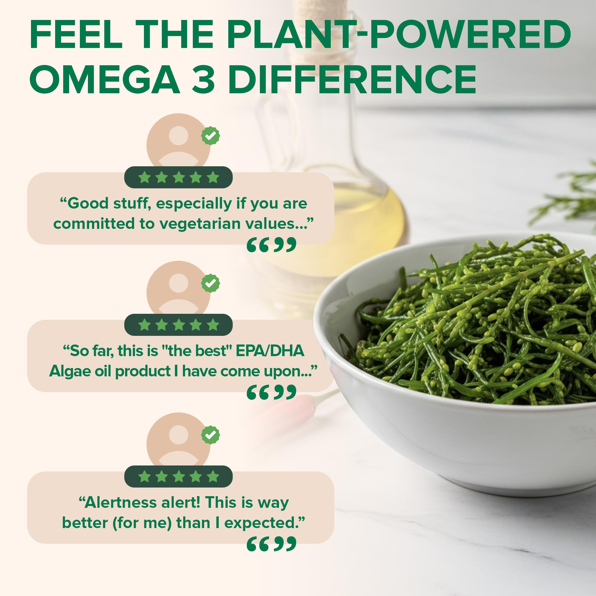 Zenwise Omega-3 label highlighting vegan non GMO ingredients