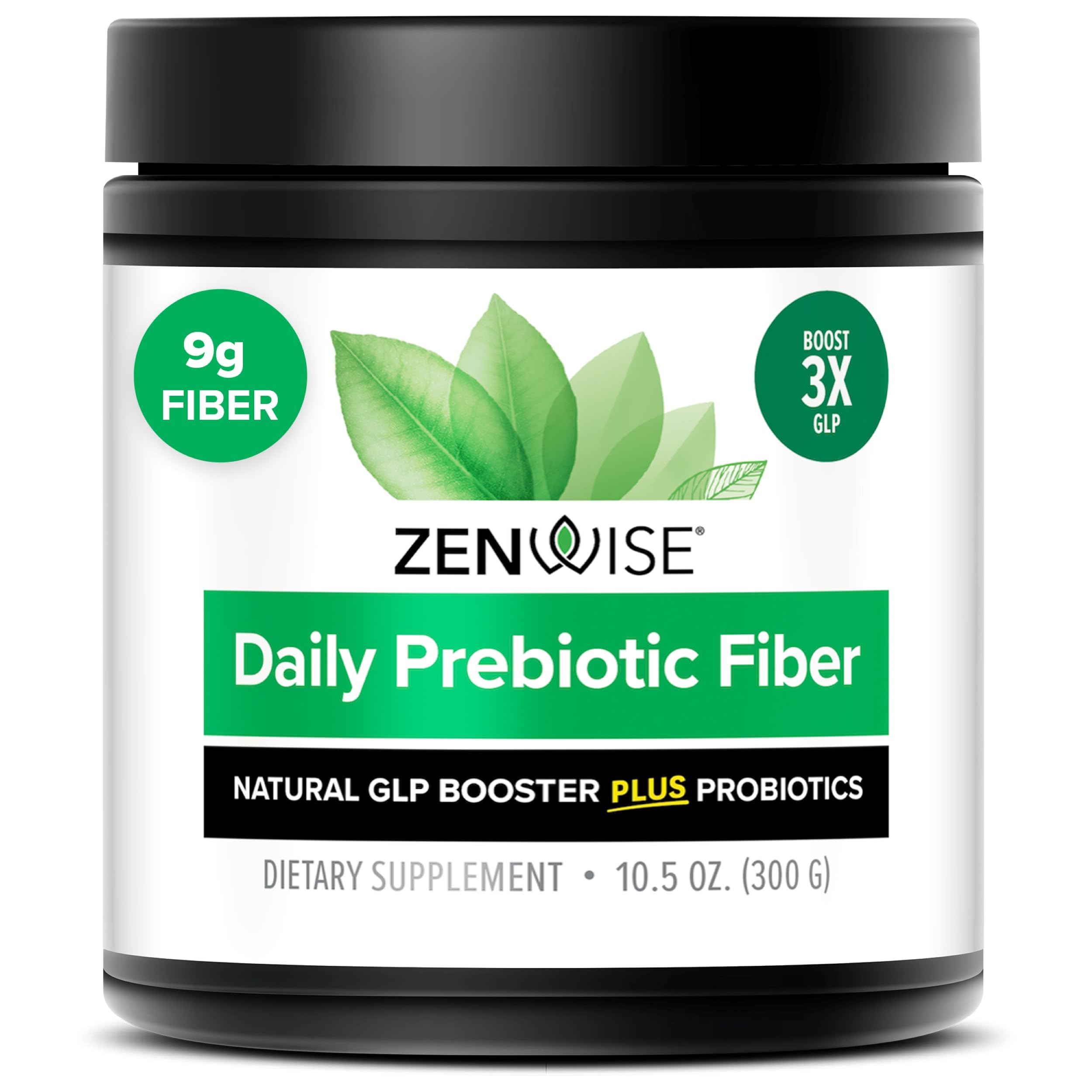 Zenwise Health ZenGLP-1 bottle label highlights digestive support and wellness.
