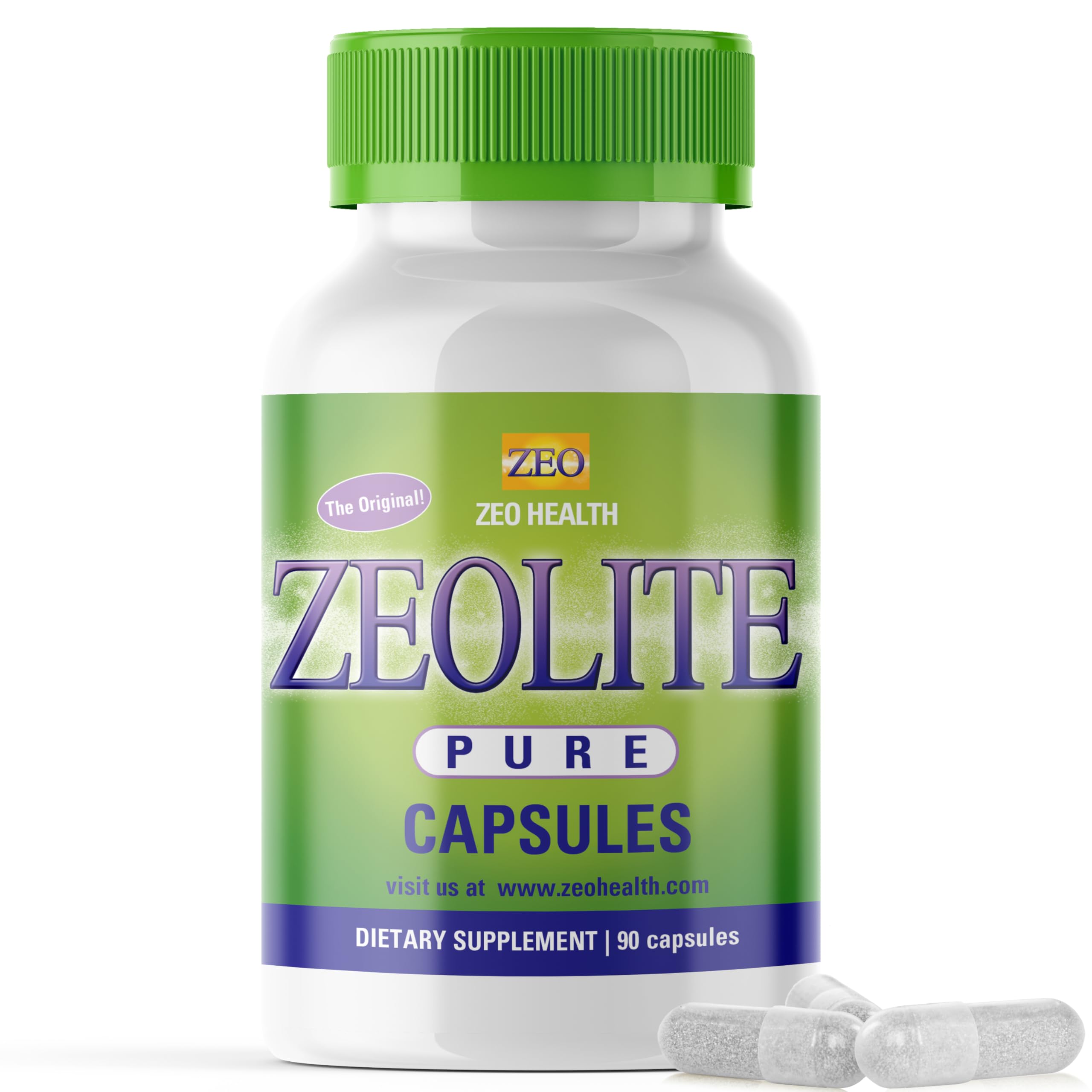 Zeo Health Zeolite Pure Capsules bottle for convenient detox support