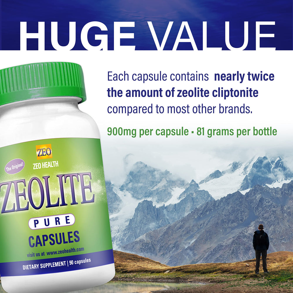Zeo Health Zeolite Pure Capsules on shelf demonstrates availability for busy routines