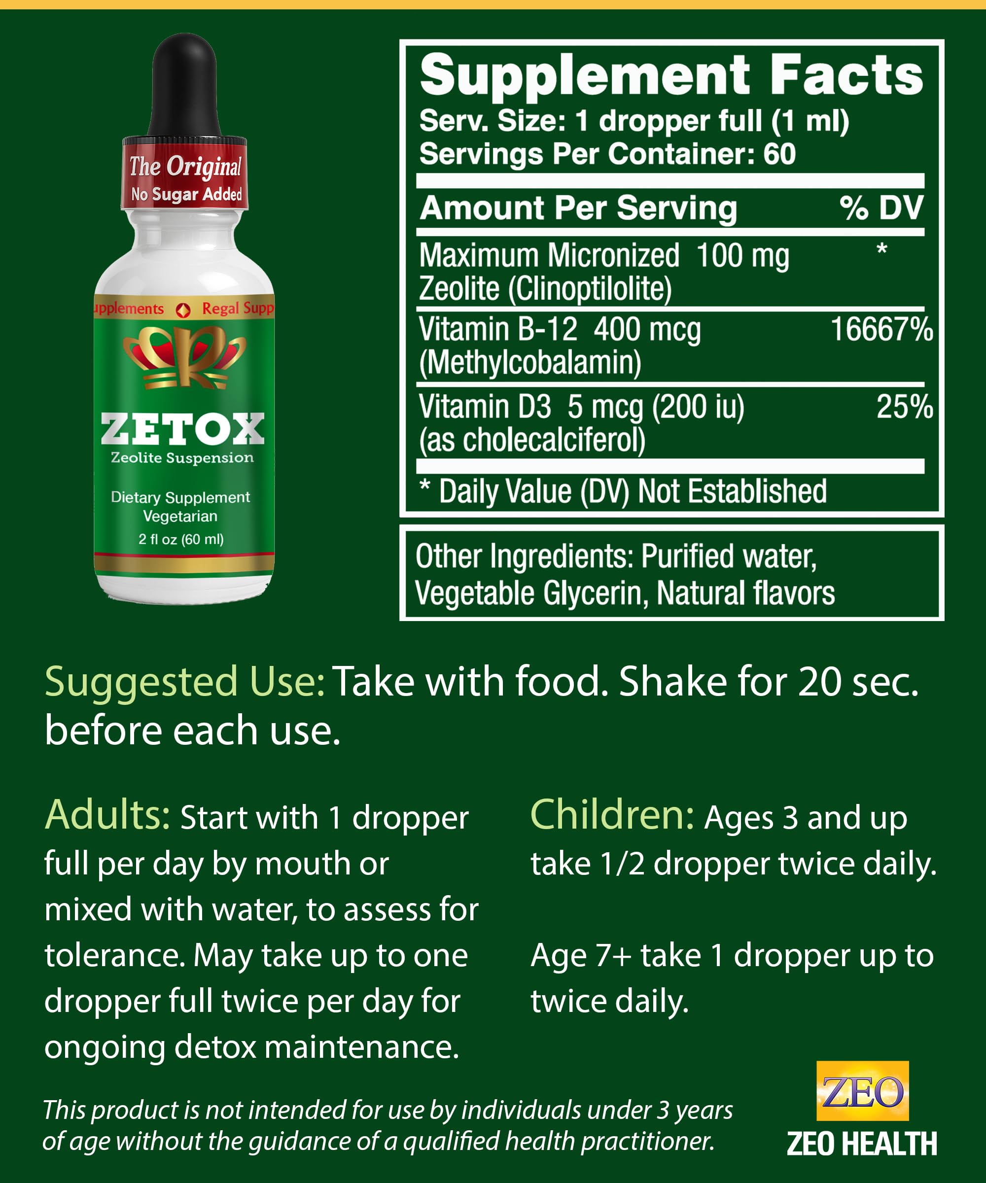 Zeo Health ZETOX daily dosing concept supports a simple wellness routine.