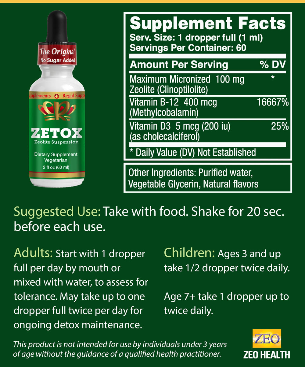 Zeo Health ZETOX daily dosing concept supports a simple wellness routine.