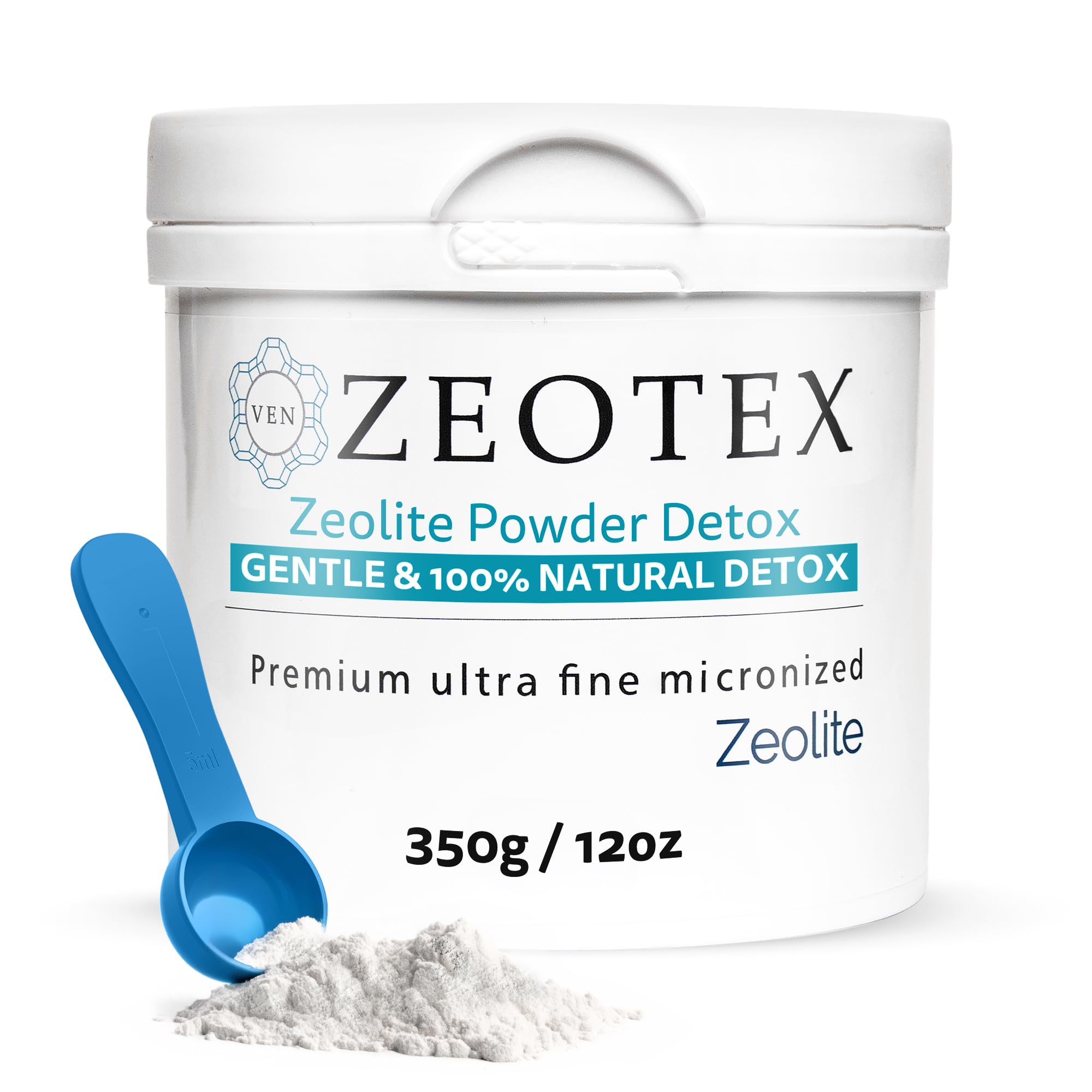 Zeotex bottle pour demonstrates easy mixing for a daily detox routine.