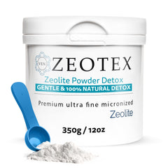 Zeotex bottle pour demonstrates easy mixing for a daily detox routine.