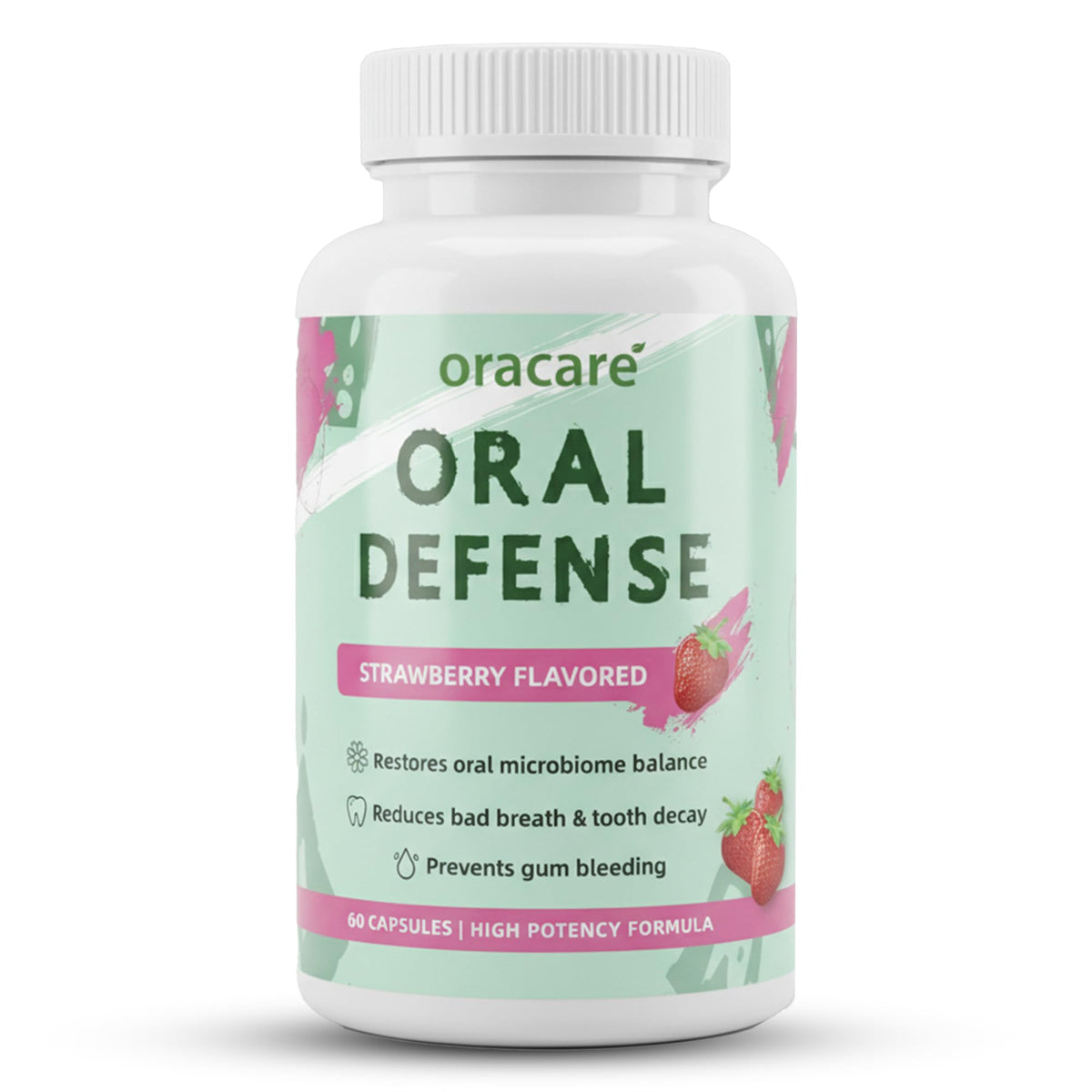 Zerobreath Oracare bottle and capsules for easy daily oral balance