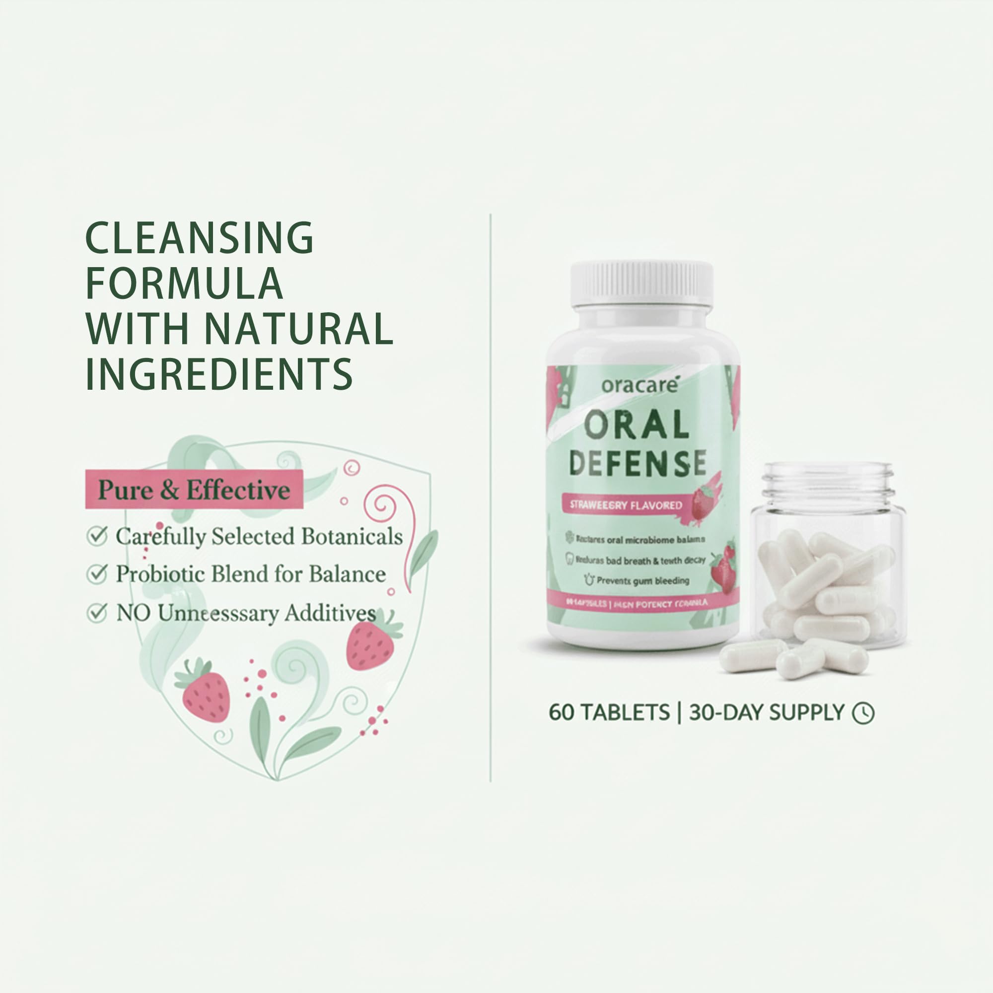 Zerobreath Oracare routine with teeth illustration for daily comfort