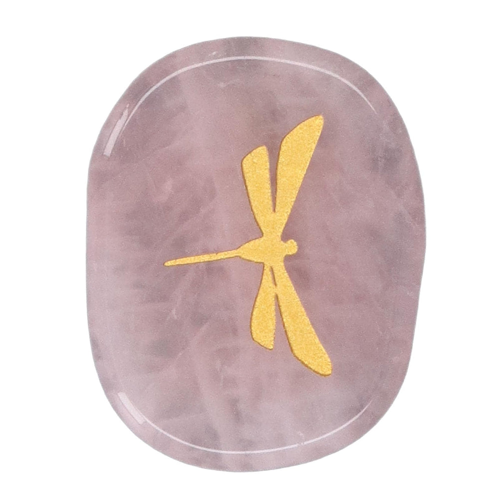 Flat, polished surface provides a comfortable glide for thumb rubbing.