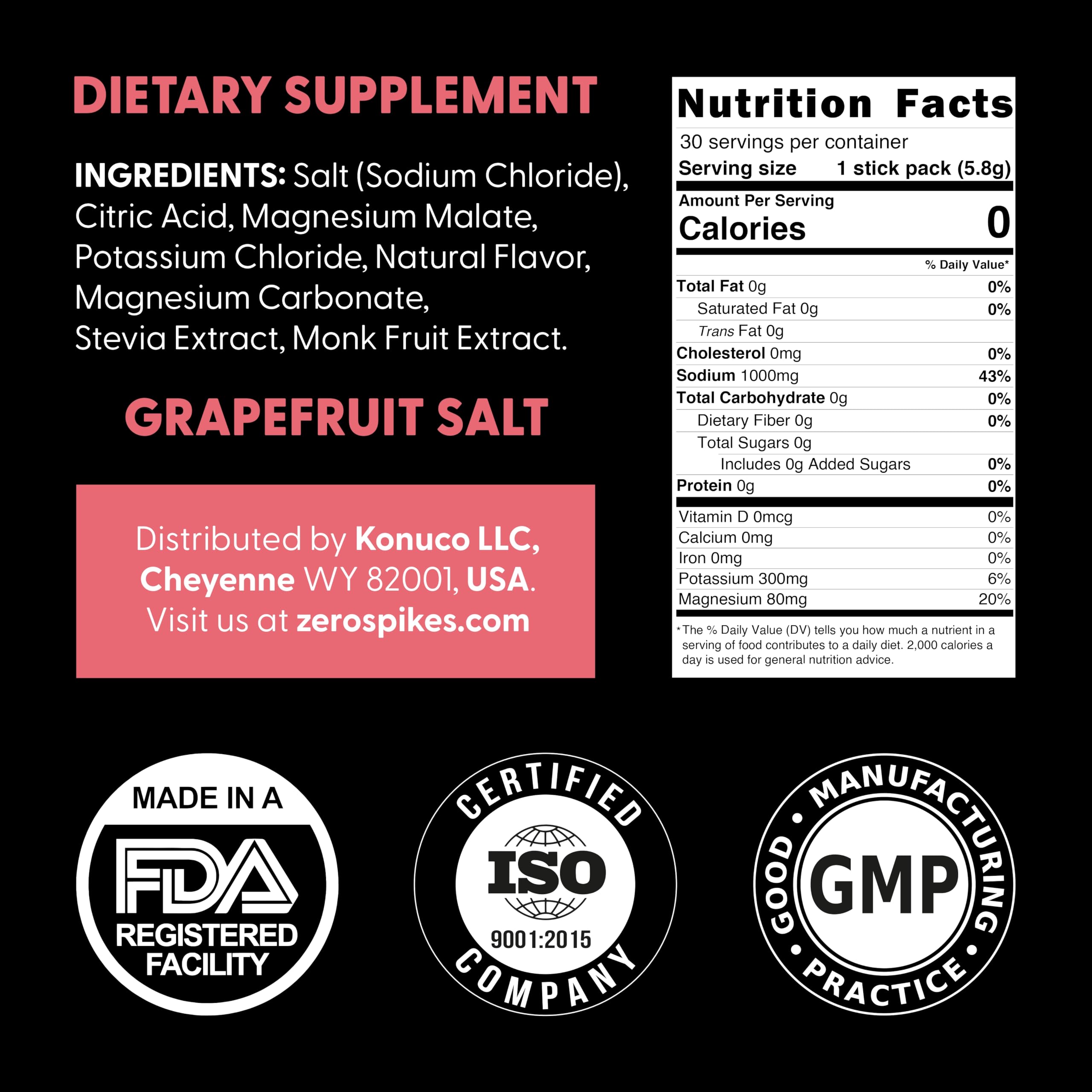Zerospike No Sugar Electrolytes pour into water with grapefruit flavor for balanced hydration.
