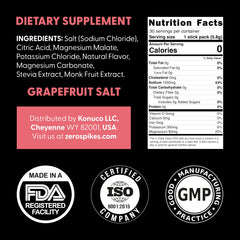 Zerospike No Sugar Electrolytes pour into water with grapefruit flavor for balanced hydration.