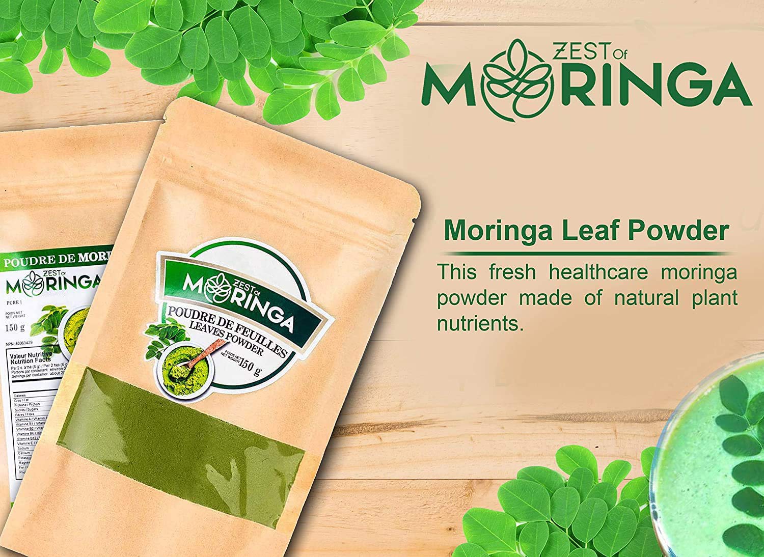 Zest Of Moringa cooking use — blend into recipes for added protein and minerals.