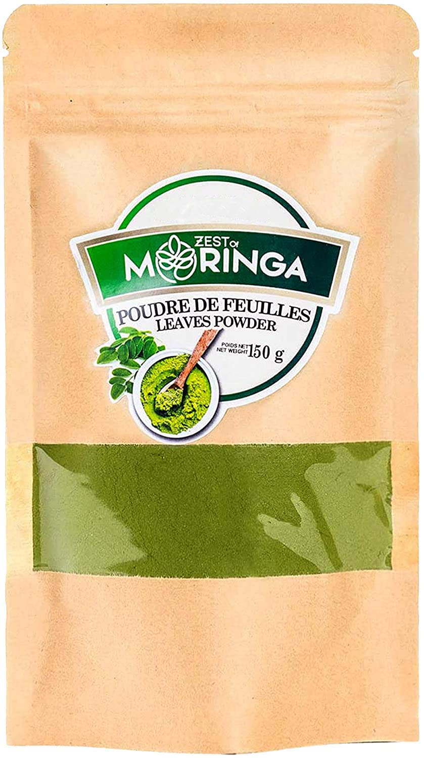 Zest Of Moringa pure leaf powder jar — premium natural powder for daily use.