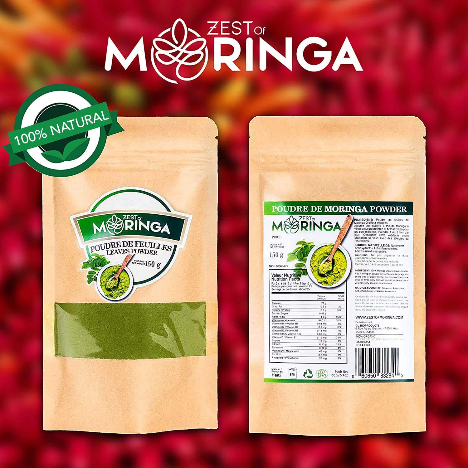 Zest Of Moringa tea brew — soothing aroma and natural energy from moringa.