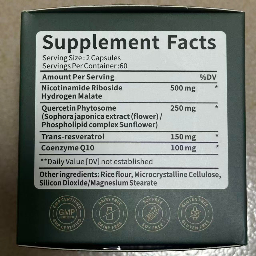 ZESTFLOW NAD Supplement glass-bottle-setup muestra dosificación diaria fácil