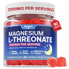 Zetelixia brain health gummies raspberry bottle supports focus and memory in a tasty daily dose.