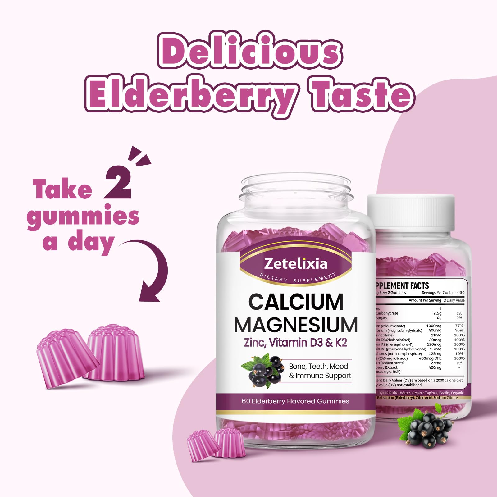Bottle on kitchen counter signaling convenient daily bone support.