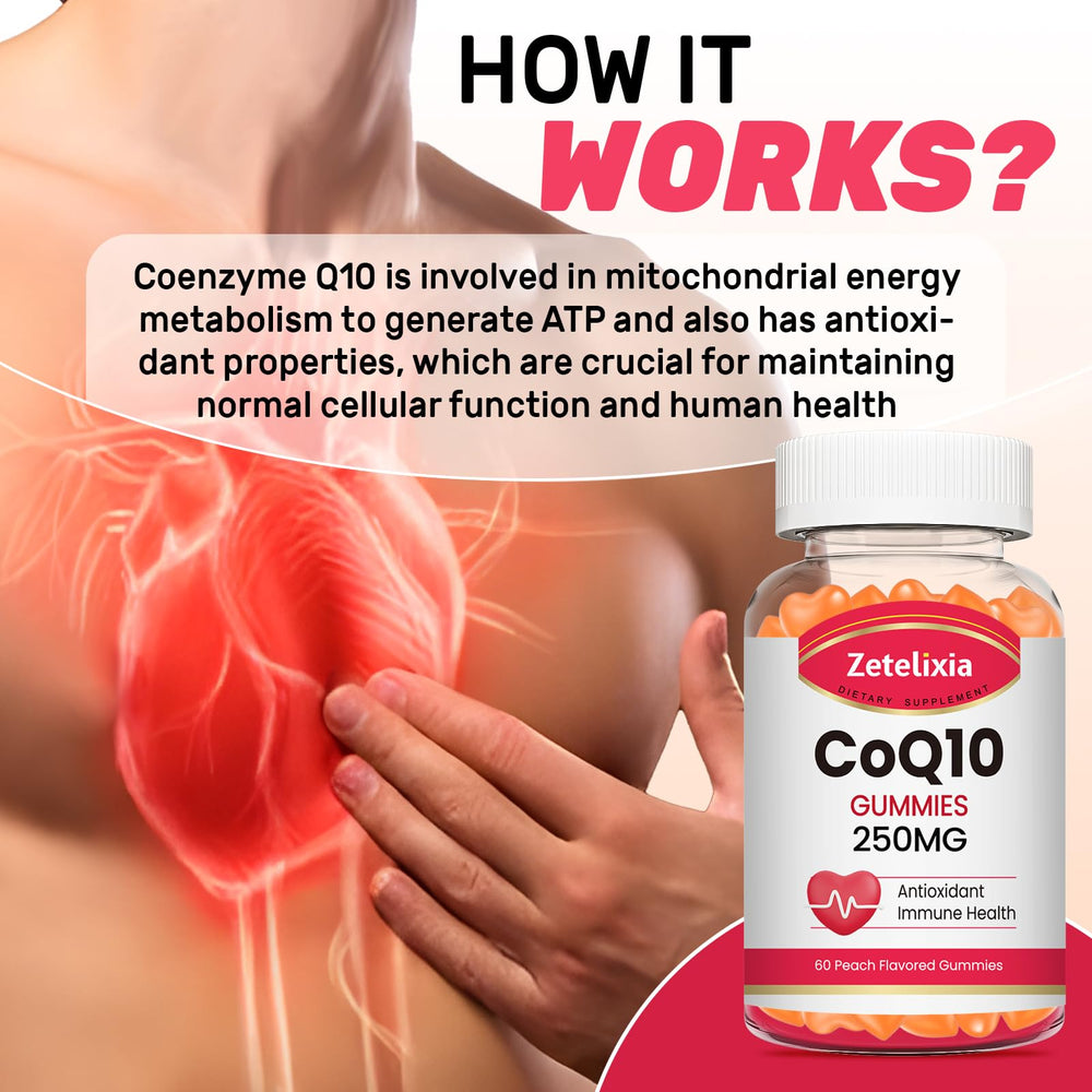 Zetelixia CoQ10 gummies nutrition label close-up for transparency and trust