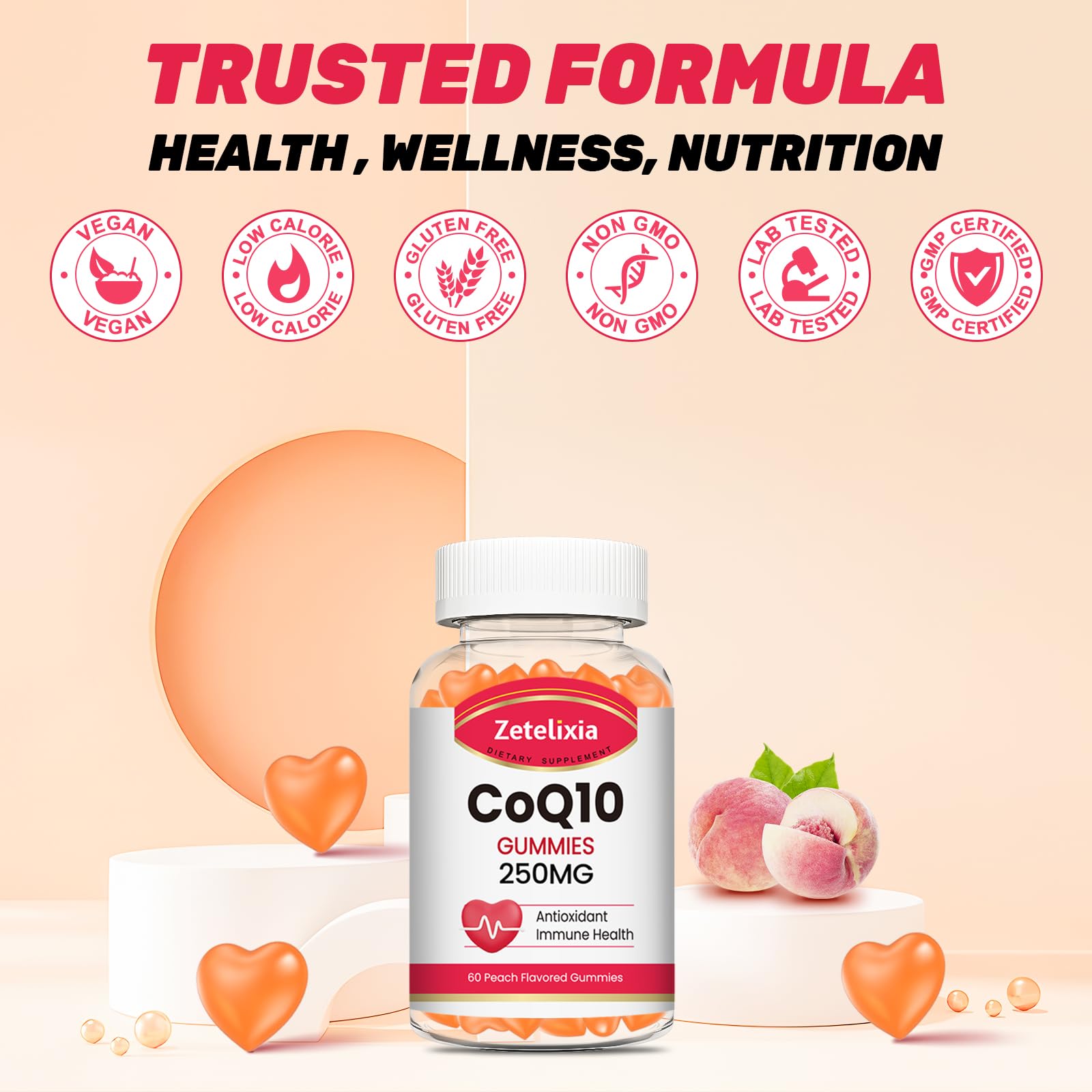 Zetelixia CoQ10 gummies store display shelf highlighting product availability
