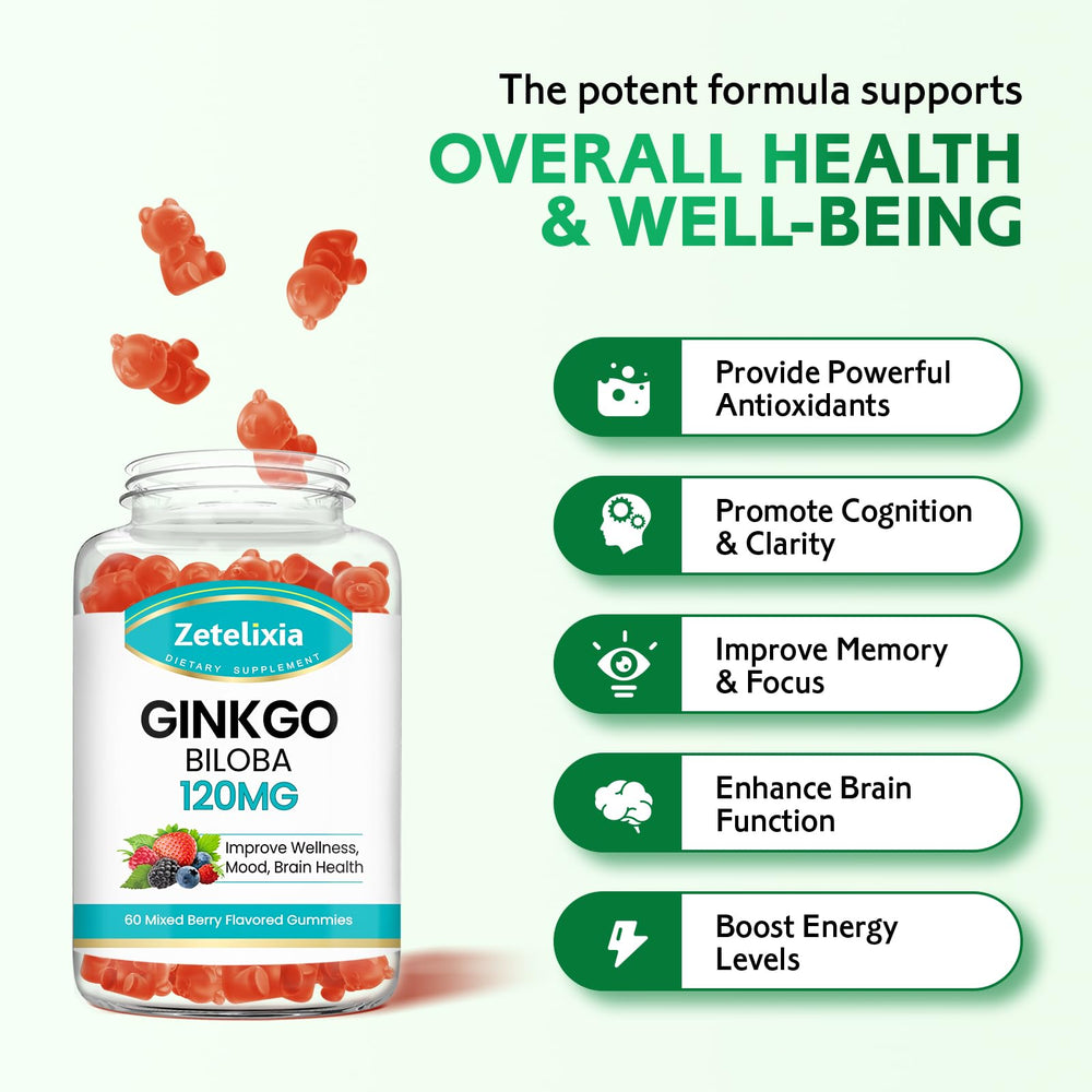Zetelixia Ginkgo Biloba Gummies daily pour demonstrates easy, convenient intake.