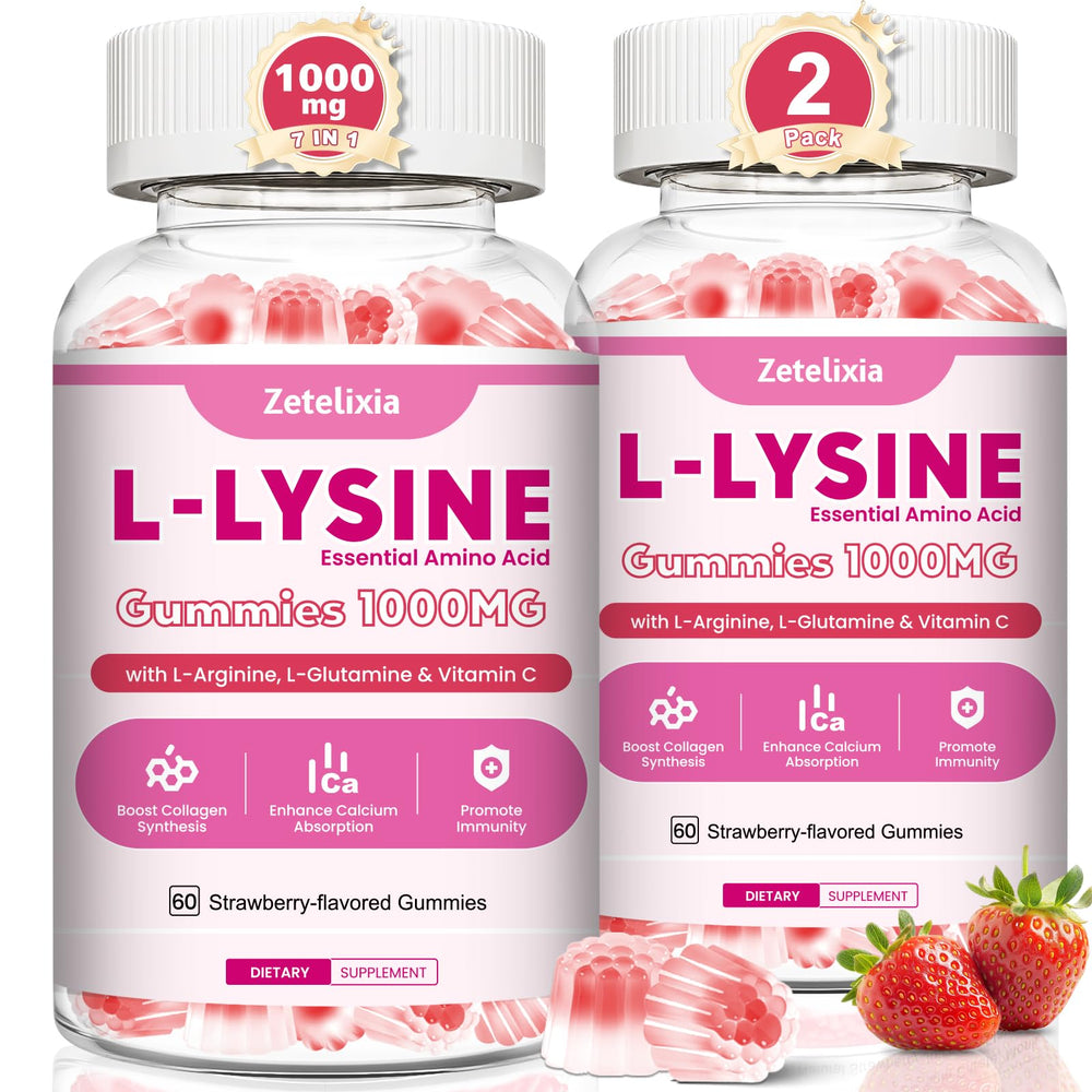 Zetelixia Lysine Gummies bottle front for adults and kids