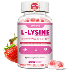 Zetelixia L-Lysine Gummies front jar for daily wellness