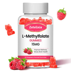 Zetelixia Raspberry Gummy bottle demonstrates convenient daily brain support