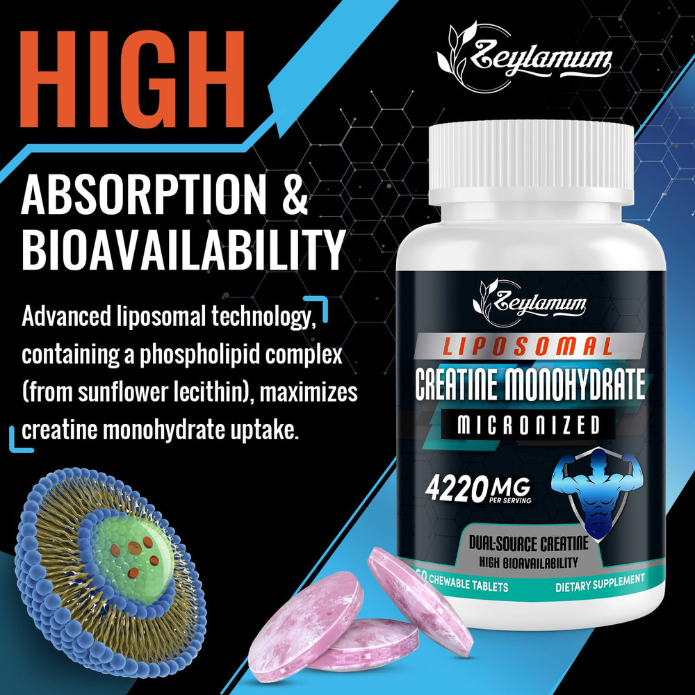Zeylamum Creatine Chews serving pose highlighting quick-take energy