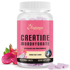 Zeylamum Creatine for Women bottle showing convenient chewable format for on-the-go workouts