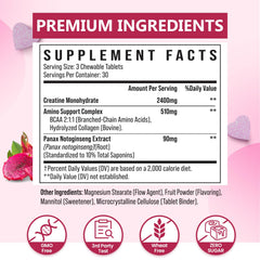 Zeylamum Creatine for Women dragon fruit chews ideal for pre-workout energy