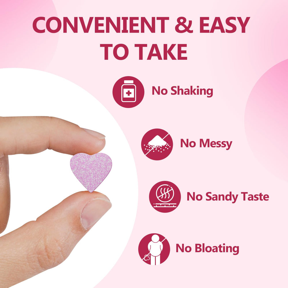 Three-chew serving of Zeylamum Creatine for Women demonstrates easy daily dosing