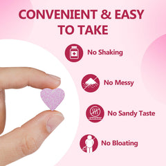 Three-chew serving of Zeylamum Creatine for Women demonstrates easy daily dosing