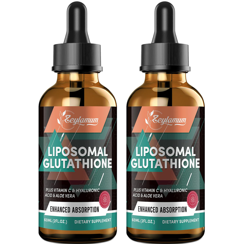 Zeylamum Glutathione liquid bottle highlighting ultra-high absorption and premium formulation.