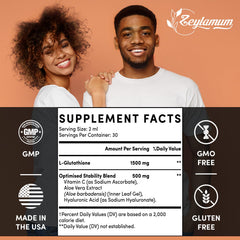 Zeylamum Glutathione liquid dropper for easy dosing and quick uptake.