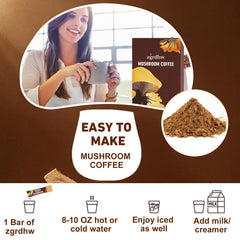 ZGRDHW Mushroom Coffee shiitake sachet with creamy aroma