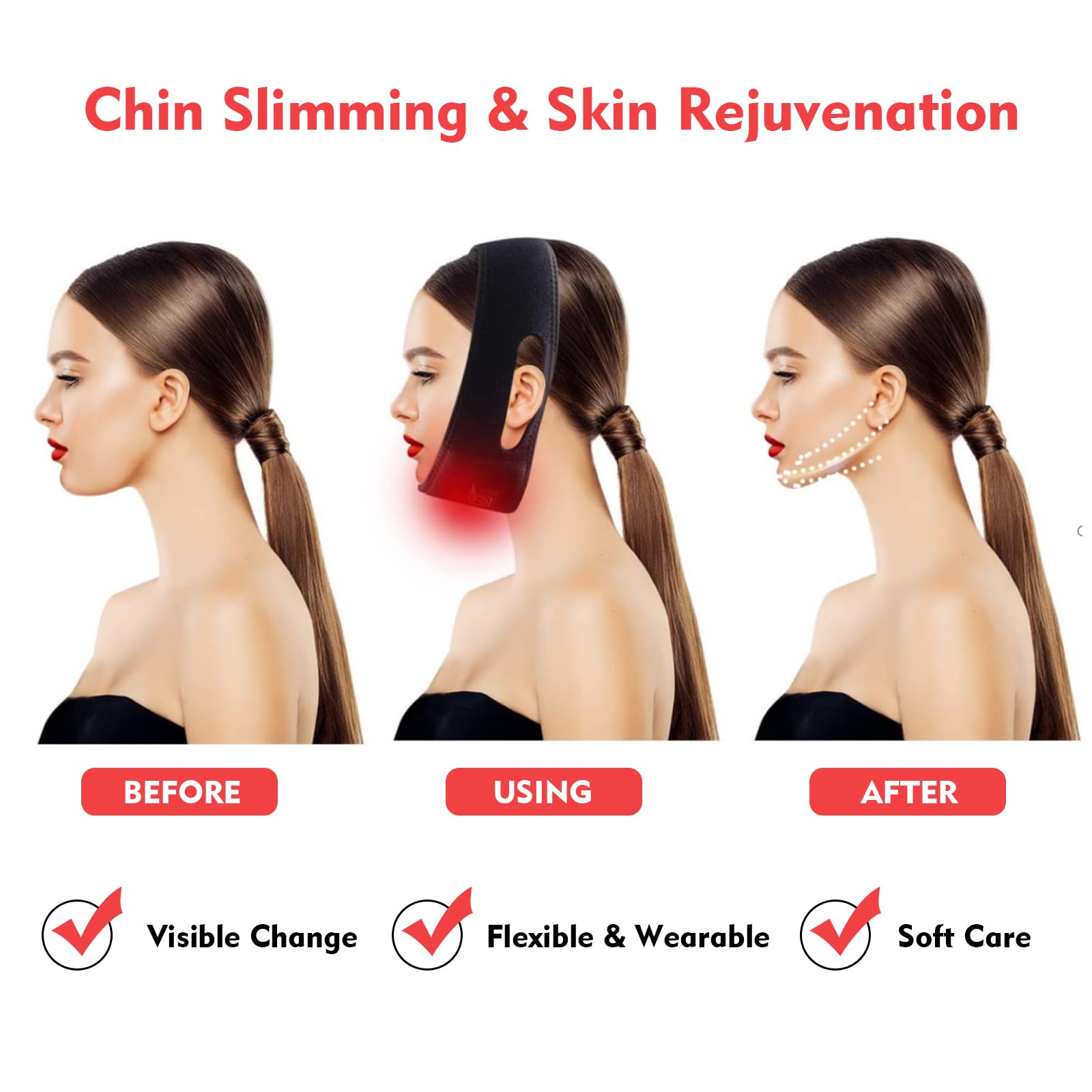 Zhanghe red light therapy belt on shoulder for versatile coverage.