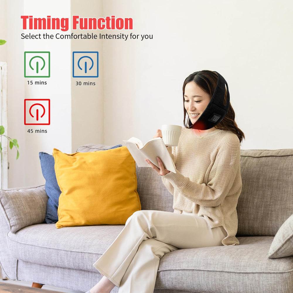 User sets belt timer for 15/30/45 minutes using Zhanghe device.
