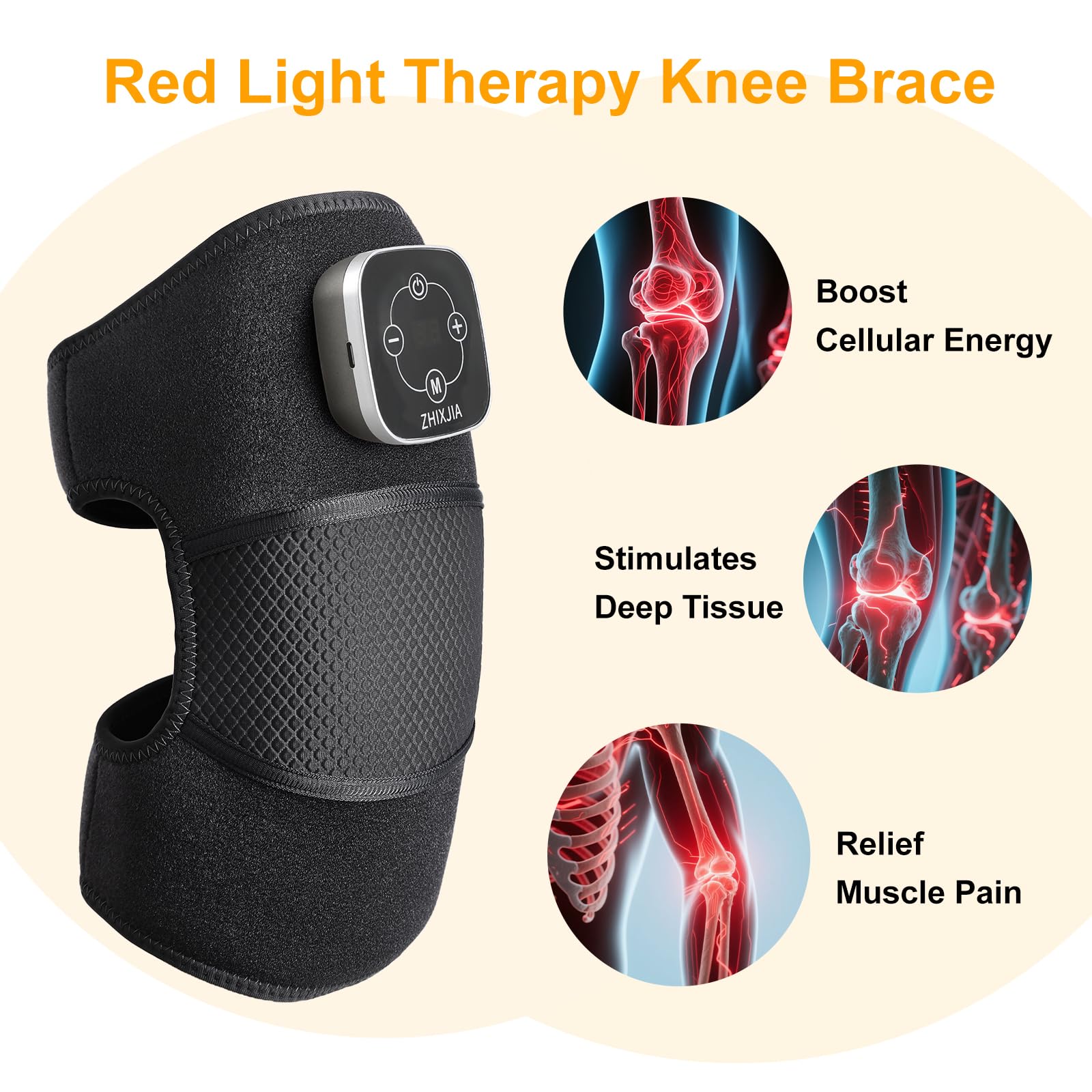 ZHIXJIA cordless knee massager with magnetic control