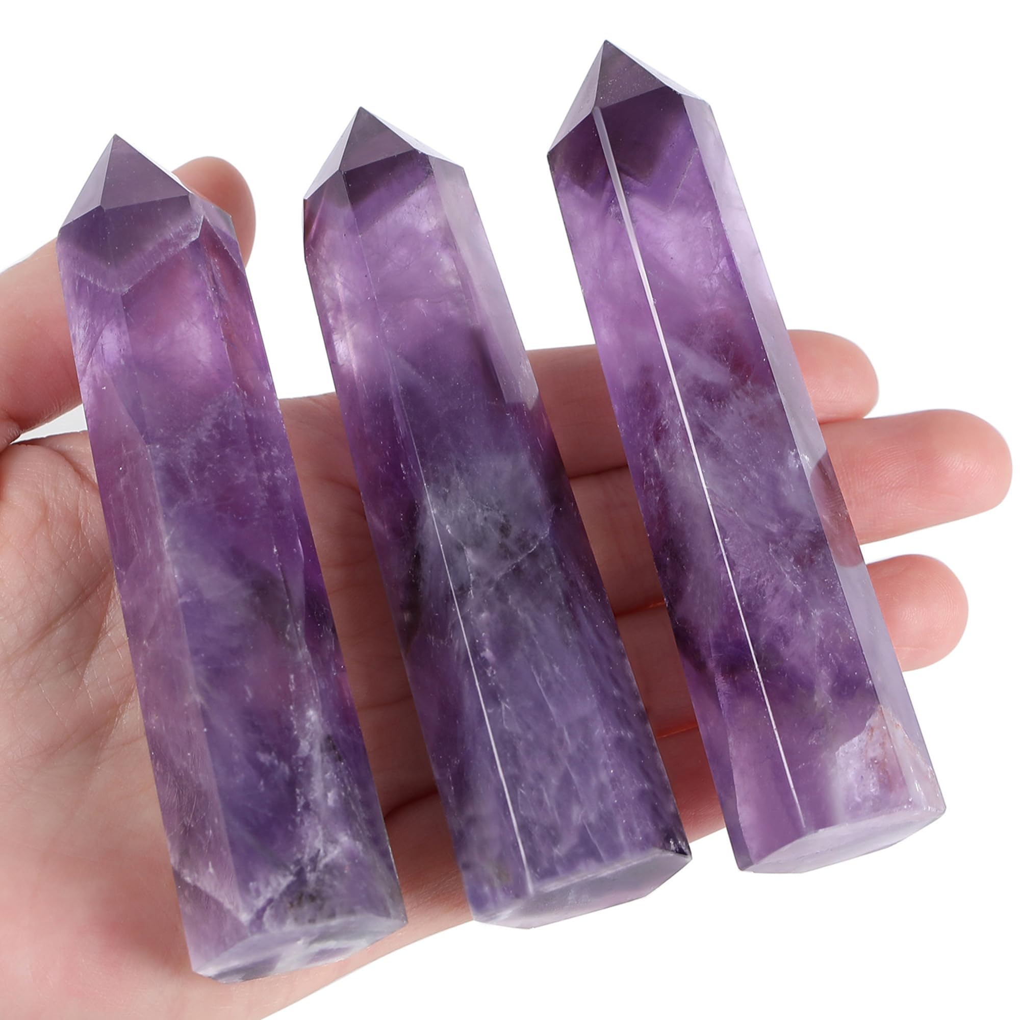 ZHIYUXI amethyst crystal wand full view suitable for meditation spaces