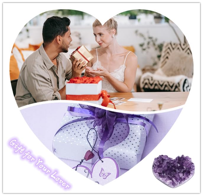 ZHIYUXI amethyst heart energy piece supports mindful rituals and quiet moments.
