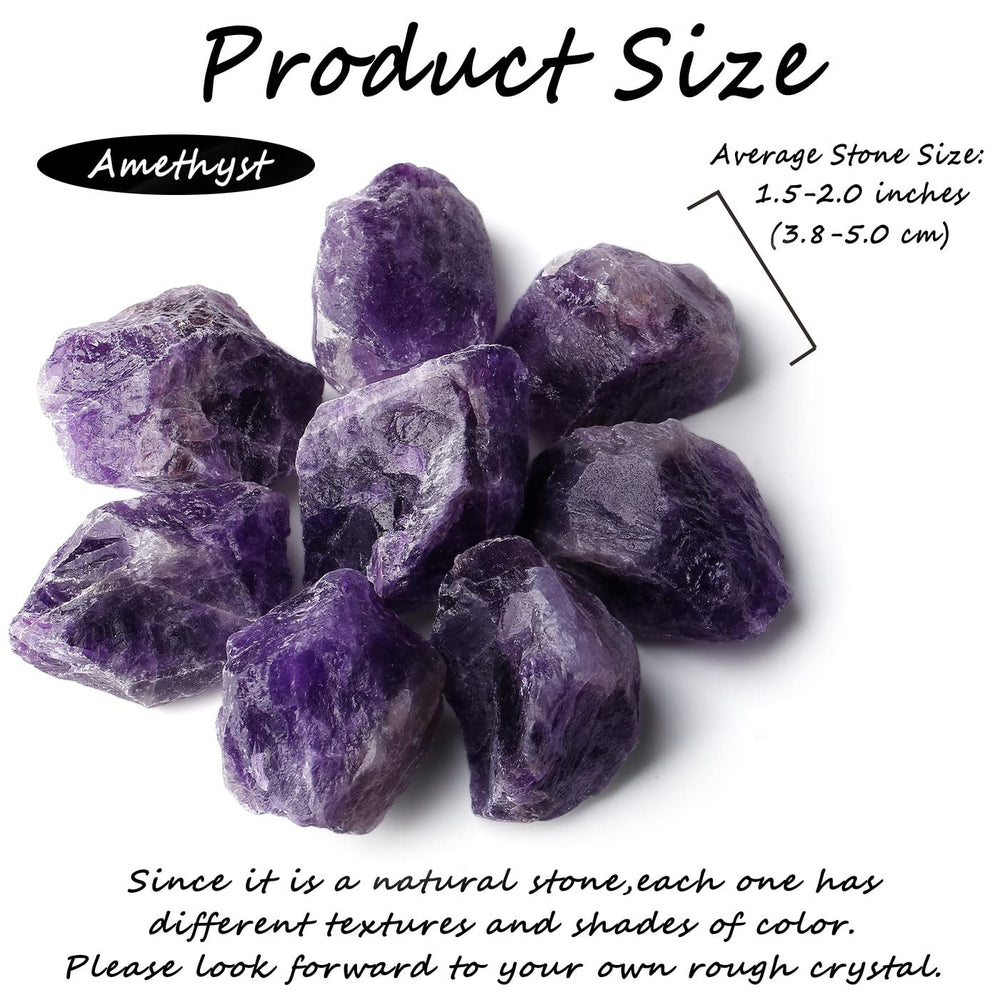 ZHIYUXI raw amethyst stones arranged for fountain or garden display.