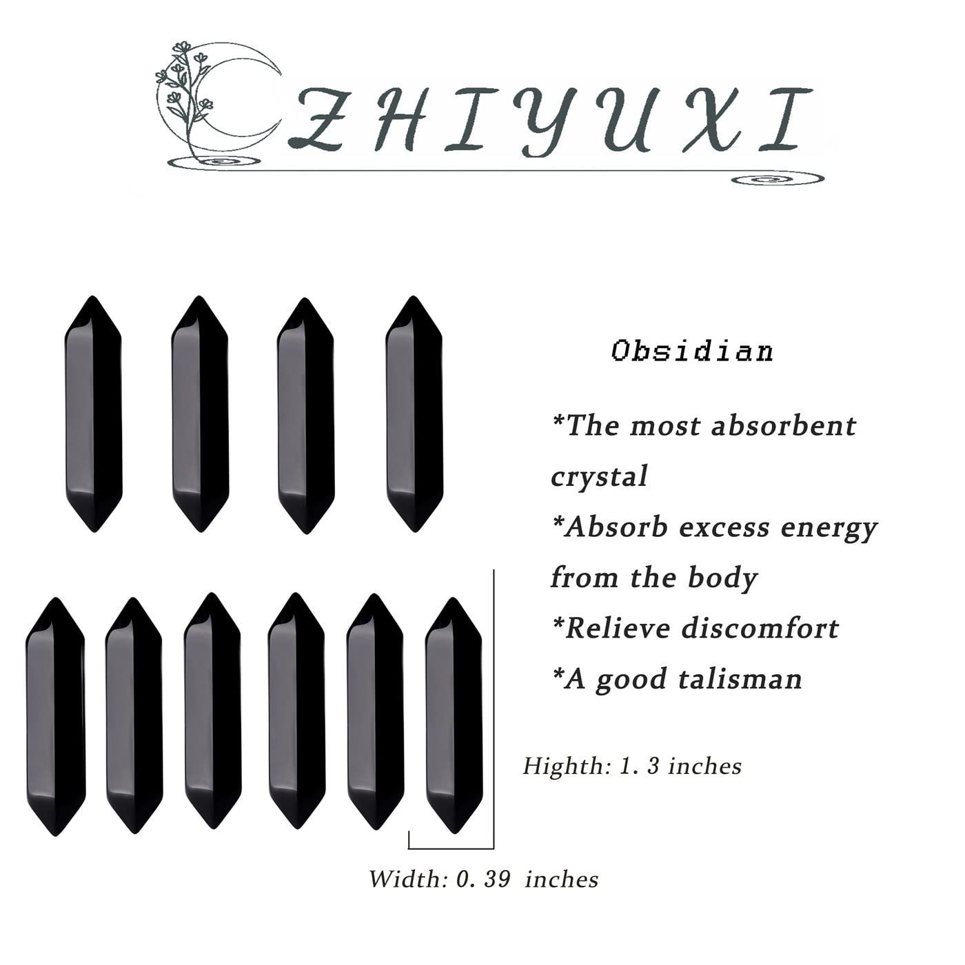 ZHIYUXI obsidian wand in meditation desk setup promotes focus.