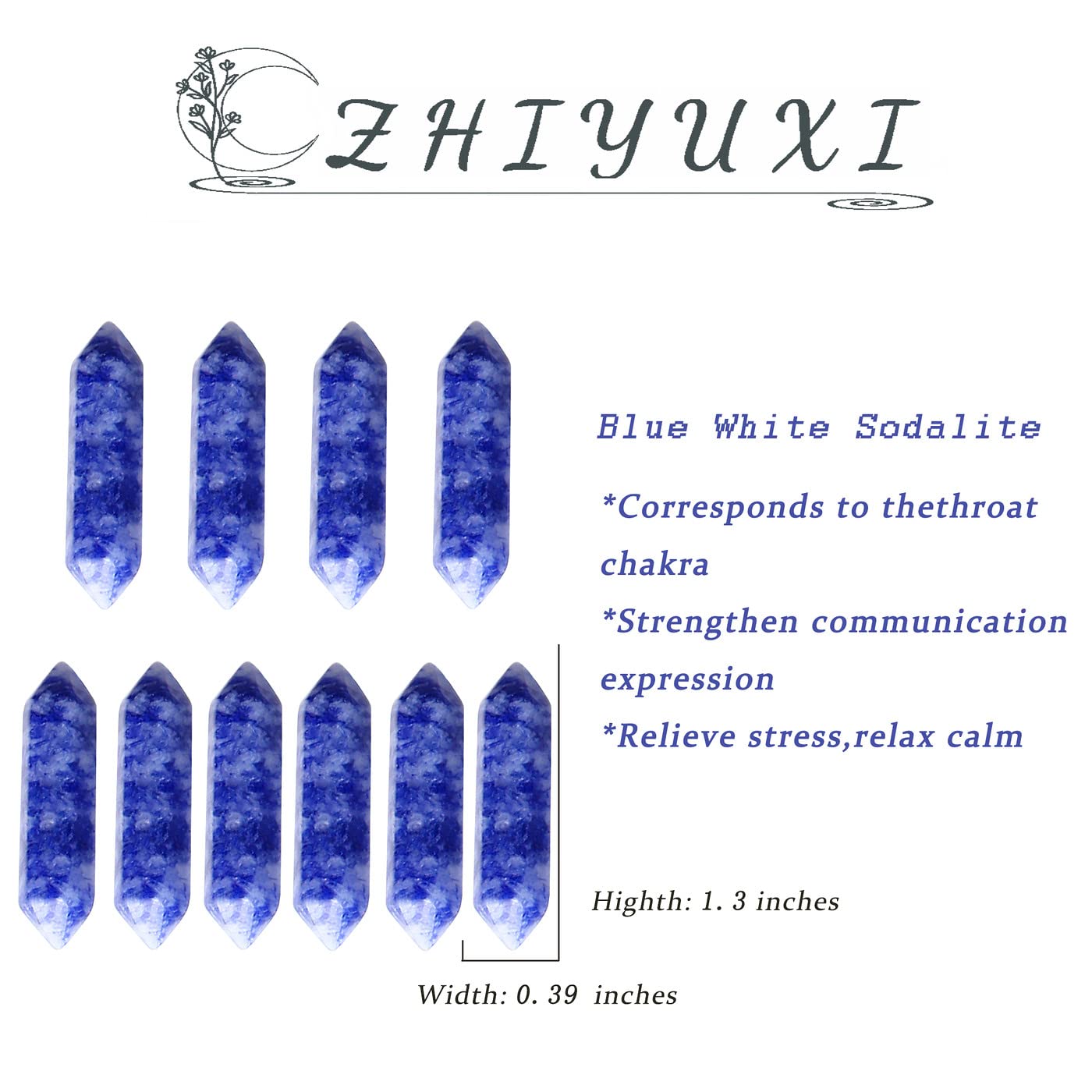 ZHIYUXI sodalite wand set in gift box, thoughtful gift option