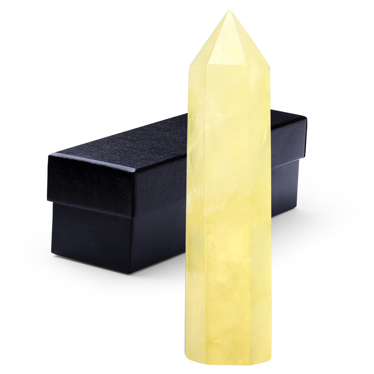 ZHIYUXI Citrine wand hexagonal point for meditation and focus