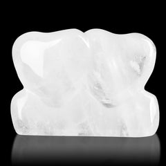 ZHIYUXI clear quartz double heart crystal for desk decor and calm energy