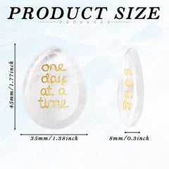 ZHIYUXI clear quartz thumb stone highlights calming groove for mindful touch.