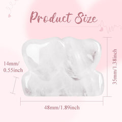 ZHIYUXI twin-heart crystal with natural clarity adds serene focal point to home or office