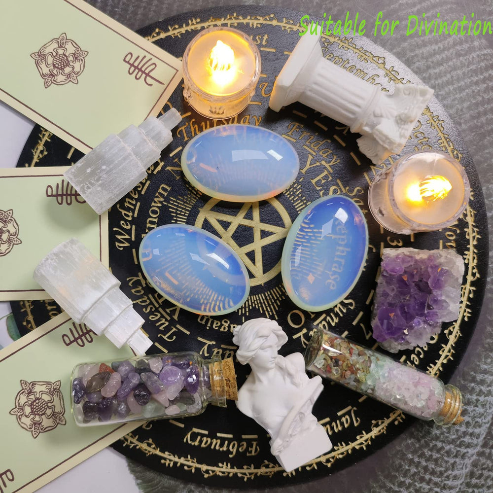 ZHIYUXI Opalite palm stone aids energy balance on shelves.
