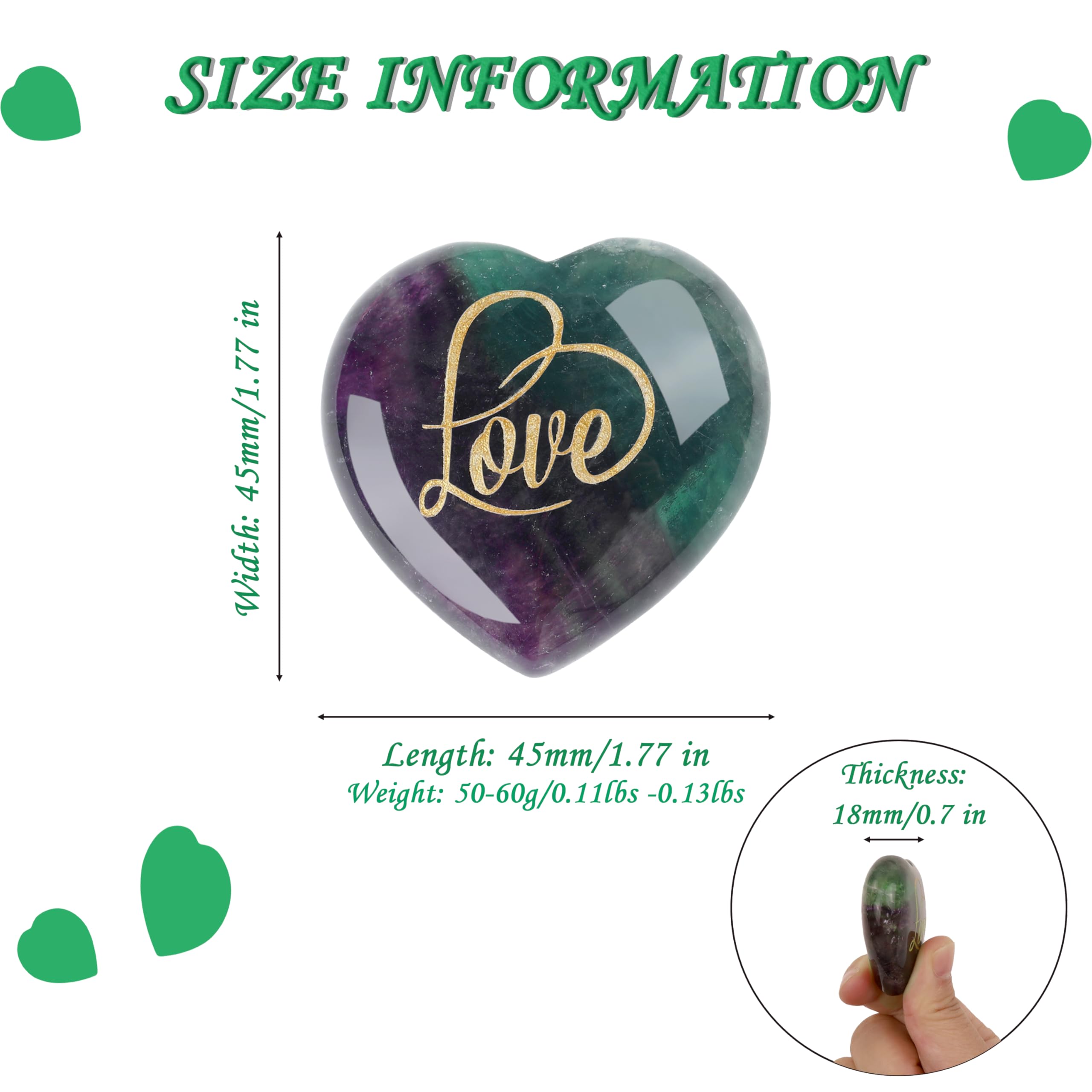 ZHIYUXI fluorite heart decor display brightens spaces with serenity.