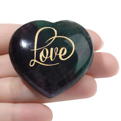 ZHIYUXI fluorite heart polished stone adds calm energy to your desk.