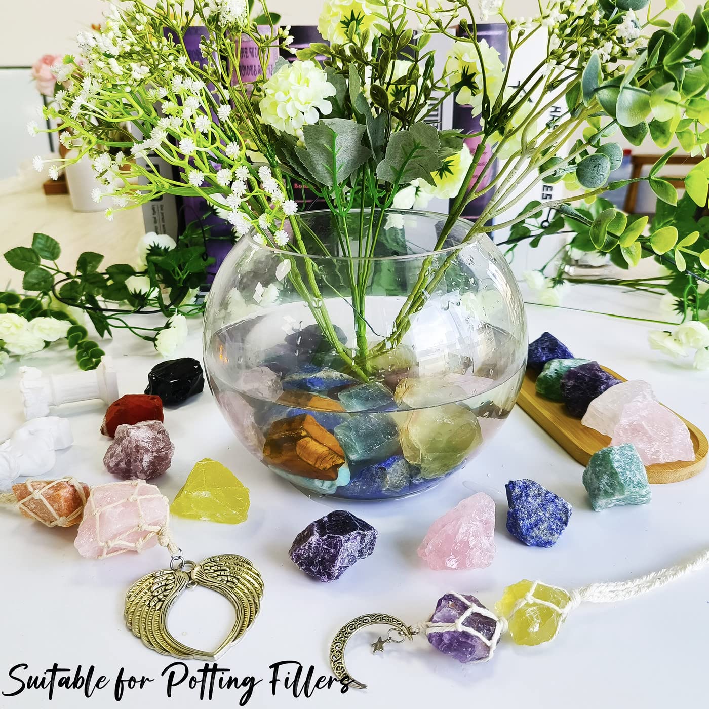ZHIYUXI Amazonite rough crystals for fountain features and ambient decor.